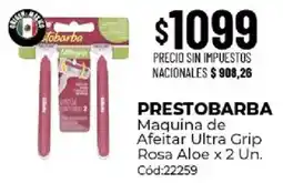 Diarco Prestobarba maquina de afeitar ultra grip rosa aloe oferta