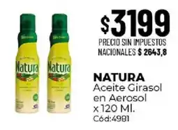 Diarco Natura aceite girasol en aerosol oferta