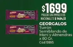 Diarco Georgalos turrón semiblando de maní y almendras oferta