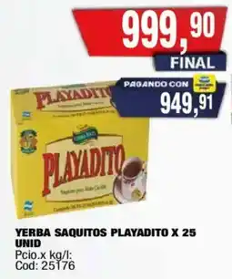 Maxiconsumo Playadito yerba saquitos oferta