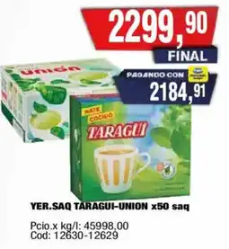Maxiconsumo Taragui yerba mate saq union oferta