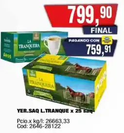 Maxiconsumo La tranquera mate cocido oferta