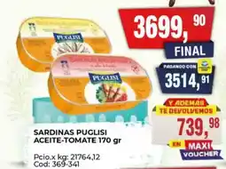 Maxiconsumo Puglisi sardinas aceite-tomate oferta