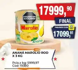 Maxiconsumo Marolio ananá oferta