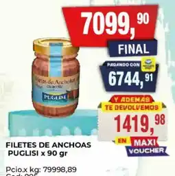 Maxiconsumo Puglisi filetes de anchoas oferta