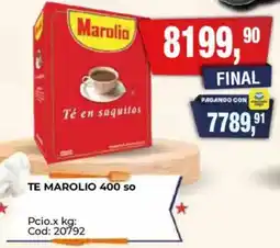 Maxiconsumo Marolio té en saquitos oferta