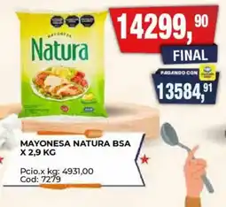 Maxiconsumo Natura mayonesa oferta