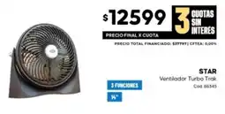Diarco Star ventilador turbo trak oferta