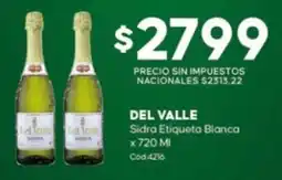 Diarco Del valle sidra etiqueta blanca oferta