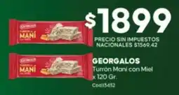Diarco Georgalos turrón maní con miel oferta