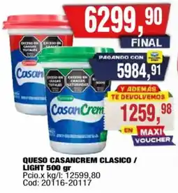 Maxiconsumo Casan queso casancrem clasico / light oferta