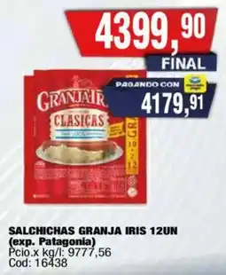 Maxiconsumo Granja iris salchichas classicas oferta