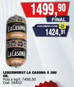 Maxiconsumo La casona leberwurst oferta