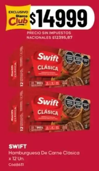 Swift hamburguesa de carne clásica