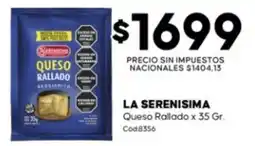 Diarco La serenisima queso rallado oferta