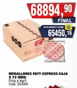 Maxiconsumo Paty medallones express oferta