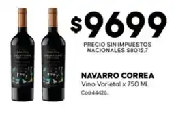 Diarco Navarro Correa vino varietal oferta