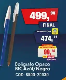 Maxiconsumo Bolígrafo Opaco BIC Azul/Negro oferta