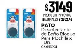 Diarco Pato desinfectante de baño bloque para mochila oferta
