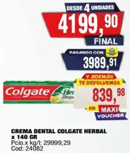 Maxiconsumo Colgate crema dental herbal oferta