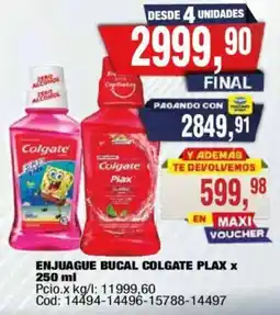 Maxiconsumo Colgate enjuague bucal plax oferta