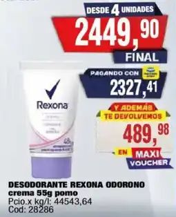 Maxiconsumo Rexona desodorante odorono crema oferta