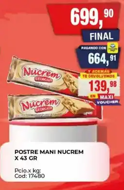 Maxiconsumo Nucrem postre mani oferta