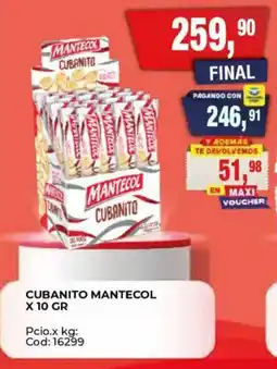 Maxiconsumo Mantecon cubanito oferta