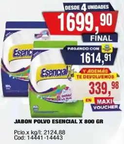 Maxiconsumo Esencial jabon polvo oferta