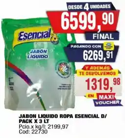 Maxiconsumo Esencial jabon liquido oferta