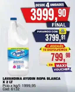 Maxiconsumo Ayudin lavandina ropa blanca oferta