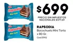 Diarco Rapsodia bizcochuelo mini torta oferta