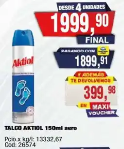 Maxiconsumo Aktiol talco 150ml aero oferta