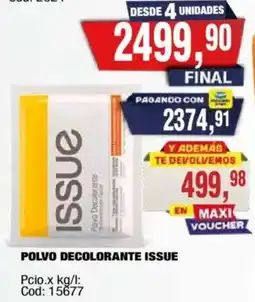 Maxiconsumo Issue polvo decolorante oferta