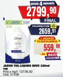 Maxiconsumo Dove jabon toc. liquido oferta
