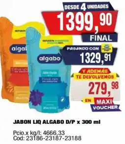 Maxiconsumo Algabo jabon liquido oferta