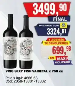 Maxiconsumo Sexy fish vino varietal oferta