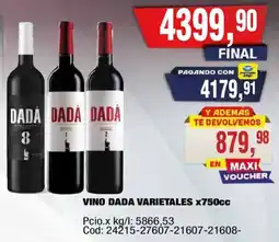 Maxiconsumo Dada vino varietales oferta