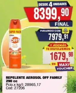 Maxiconsumo Off repelente aerosol off family oferta