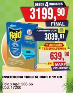 Maxiconsumo Raid insecticida tableta oferta