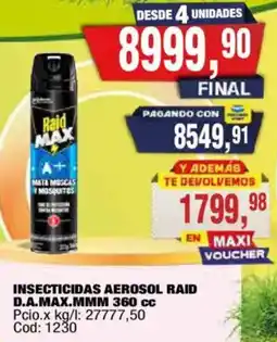 Maxiconsumo Raid insecticidas aerosol raid oferta