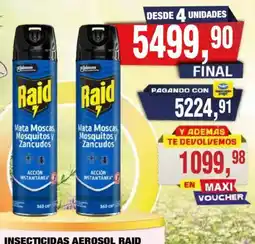 Maxiconsumo Raid insecticidas aerosol oferta