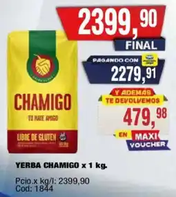 Maxiconsumo Chamigo yerba oferta