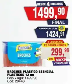 Maxiconsumo Esencial broches plastico oferta