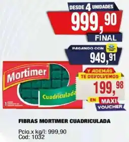 Maxiconsumo Mortimer fibras cuadriculada oferta