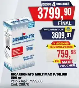 Maxiconsumo Bicarbonato multimax p/diluir oferta