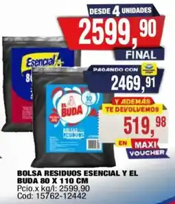 Maxiconsumo El buda bolsa residuos esencial y el oferta