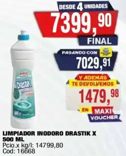 Maxiconsumo Drastik limpiador inodoro oferta