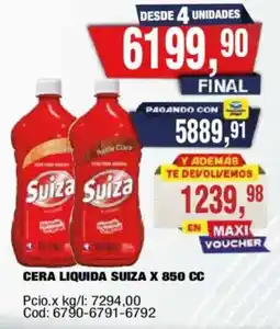 Maxiconsumo Suiza cera liquida oferta