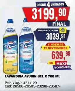 Maxiconsumo Ayudin lavandina gel oferta